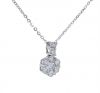 18k White Gold Diamond Cluster Pendant