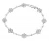 14k White Gold Diamond Cluster Bracelet