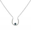 Kristopher Mark Simulated Blue Zircon Horseshoe Necklace