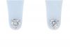 14K White Gold Round Brilliant Diamond Three Prong Martini Stud Earrings