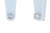 14K White Gold Round Brilliant Diamond Four Prong Basket Stud Earrings
