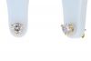 14K Yellow Gold Round Brilliant Diamond Three Prong Martini Stud Earrings
