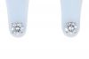 14K White Gold Round Brilliant Diamond Four Prong Basket Stud Earrings