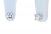 14K White Gold Round Brilliant Diamond Four Prong Basket Stud Earrings