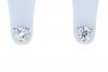 14K White Gold Round Brilliant Diamond Three Prong Martini Stud Earrings