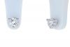 14K White Gold Round Brilliant Diamond Three Prong Martini Stud Earrings