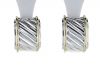 David Yurman Sterling Silver & 14K Yellow Gold Earrings