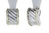 David Yurman Sterling Silver & 14K Yellow Gold Earrings