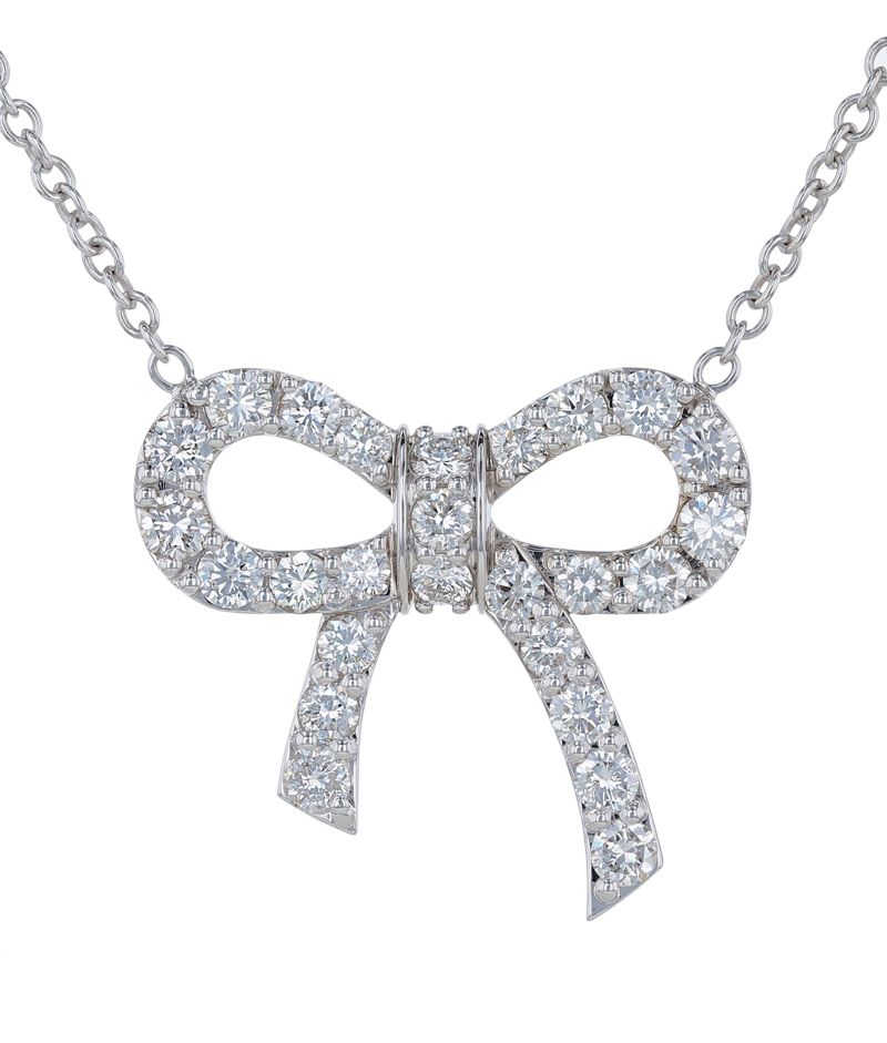 Diamond Bow Necklace