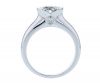 14K White Gold Half Bezel Diamond Semi-Mount Engagement Ring