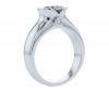 14K White Gold Half Bezel Diamond Semi-Mount Engagement Ring
