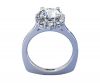 Kristopher Mark Graduated Halo Diamond Semi-Mount Engagement Ring