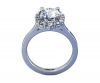 Kristopher Mark Graduated Halo Diamond Semi-Mount Engagement Ring