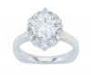 Kristopher Mark Graduated Halo Diamond Semi-Mount Engagement Ring