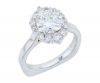 Kristopher Mark Graduated Halo Diamond Semi-Mount Engagement Ring