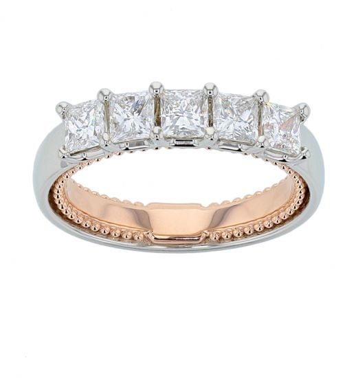 Kristopher Mark "Michele" Princess Diamond Wedding Ring 